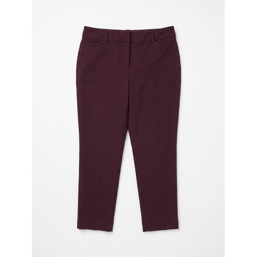 Liz Claiborne Emma Wine Burgundy Slim Pants Quiet Luxury Old Money Office 6P